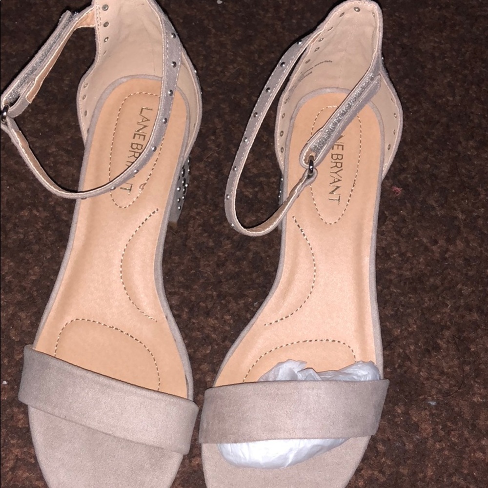 Lane Bryant Plaza Taupe Block Heels